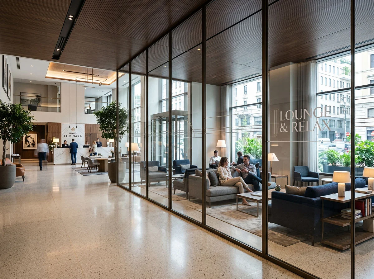 Pareti divisorie per hotel